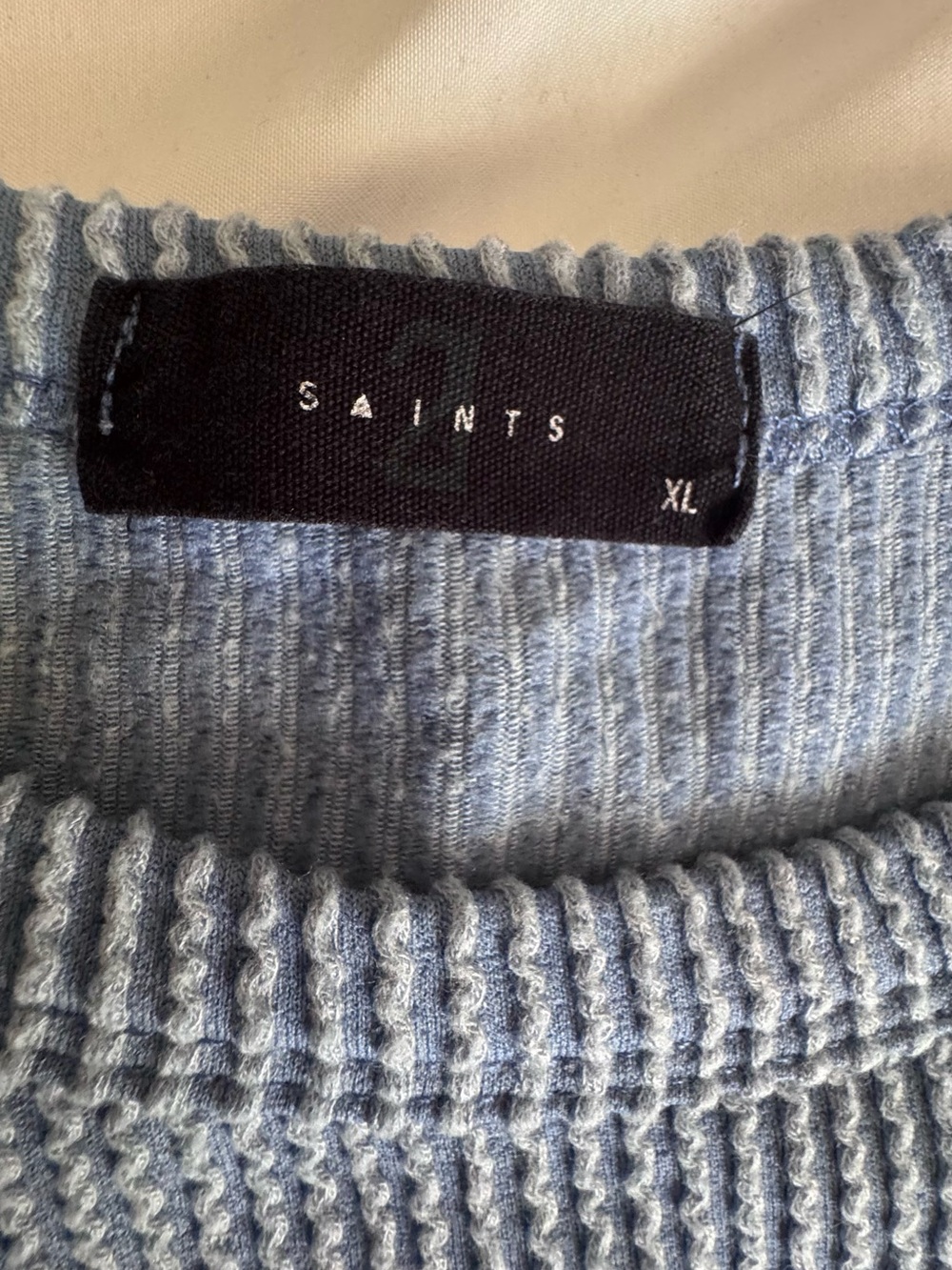 Saints Blue Ribbed Knit Two Piece Set Cropped Tank & Midi Skirt. XL - Picture 12 of 12